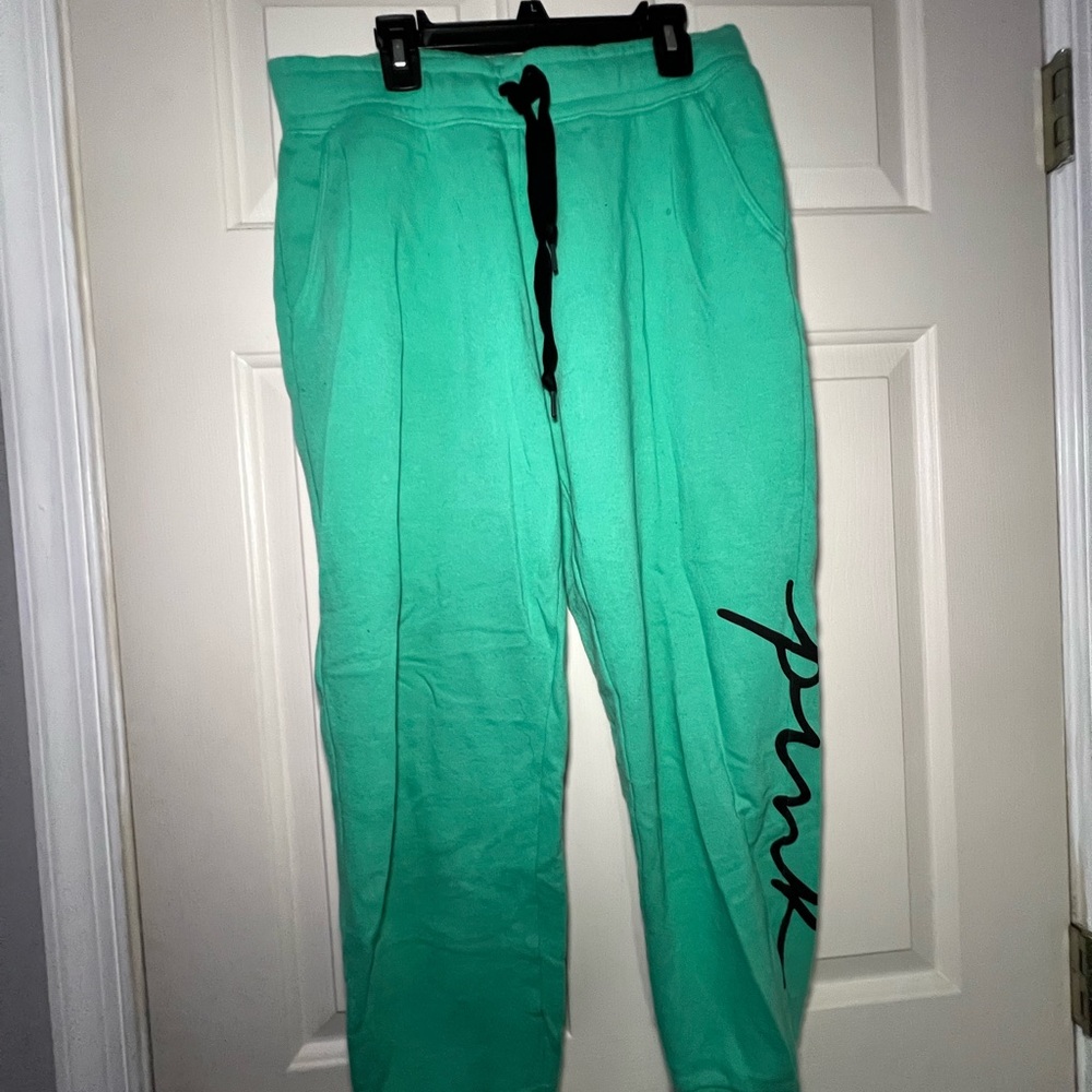 PINK Victoria's Secret Teal Joggers